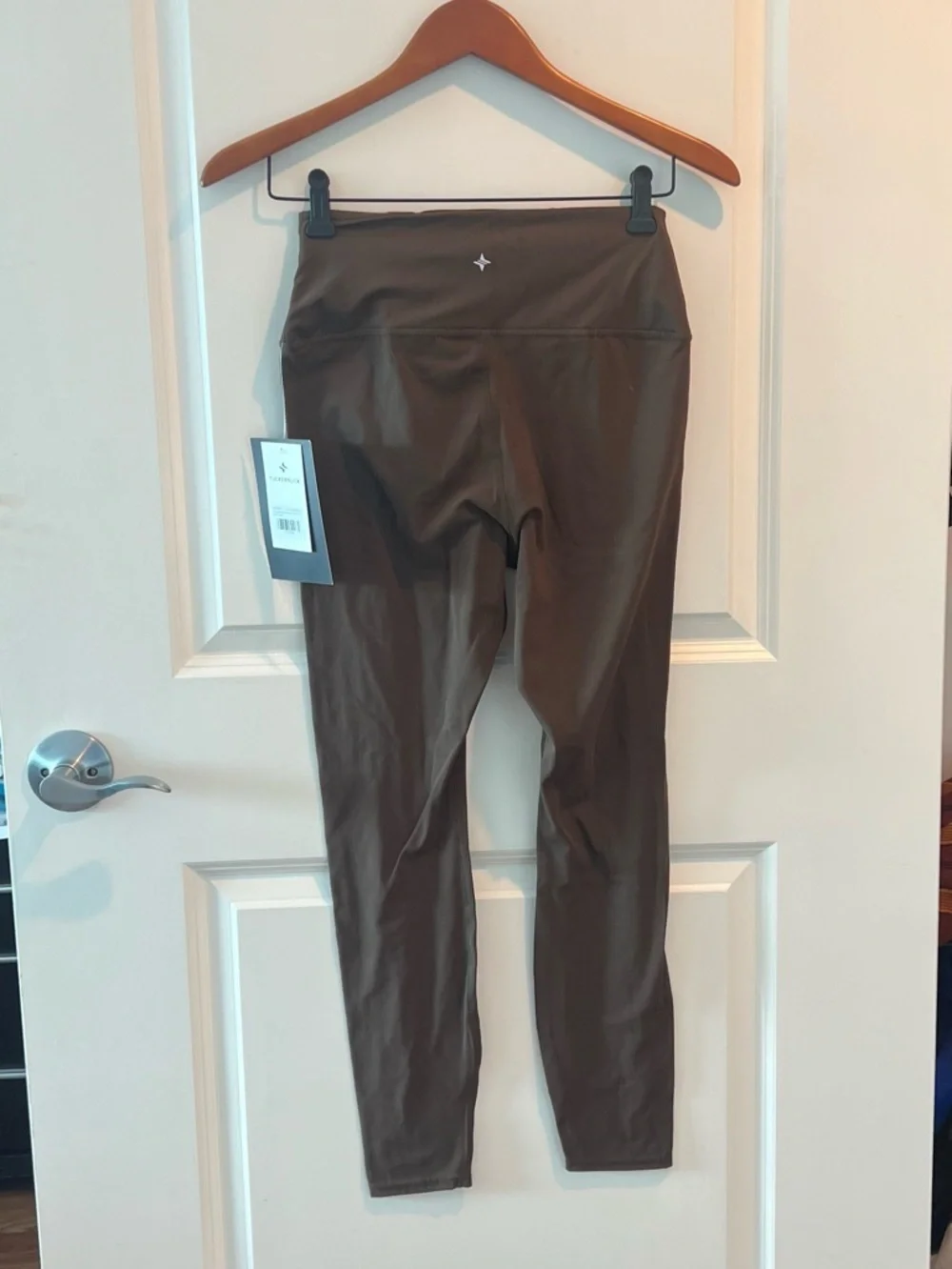 TNUCK SPORT Chocolate Brown High Rise Compression Spandex MacKenzie Legging Sz S